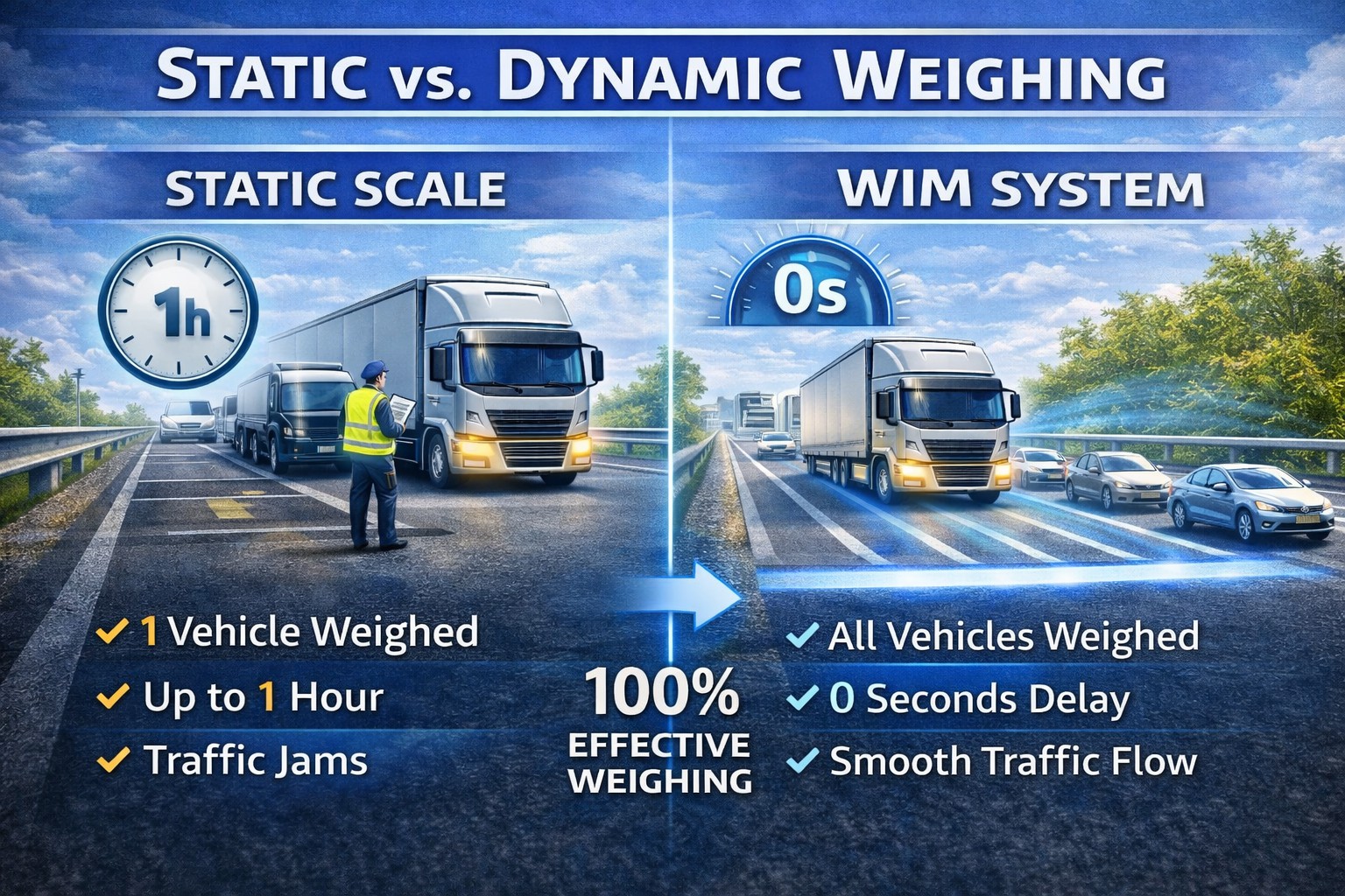 Porównanie ważenia statycznego i dynamicznego pojazdów